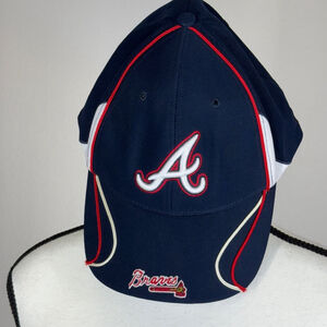 Atlanta Braves MLB Baseball Cap – Adjustable Fit, Navy Blue with Embroidered Log